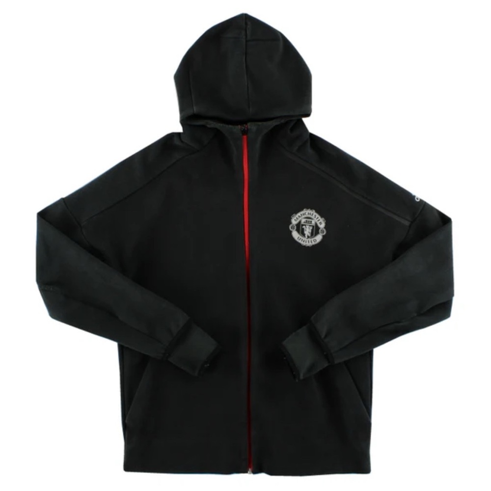 Manchester United Black Hoodie Adidas